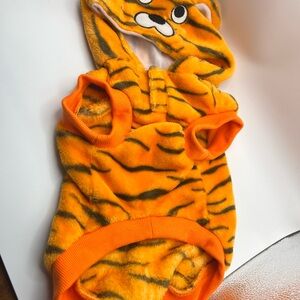 Orange Tiger Hooded Pet Costume